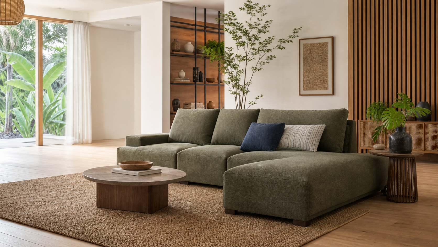Modern premium living room with a modular sofa